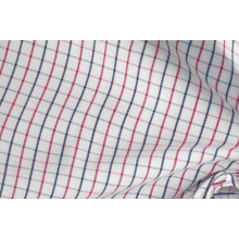 Rouge/marine contrôles minces fils teinté tissu pour chemises